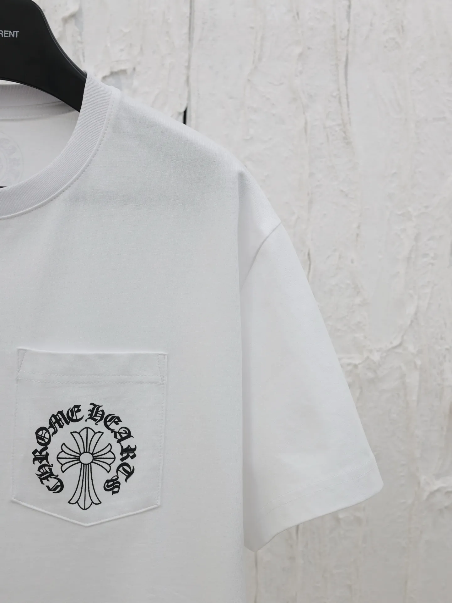 🅿️280 Chrome Hearts*/Chrome Hearts 25 new pocket horseshoe print short-sleeved T-shirt. The fabric is made of 26-woven 200g cotton, and the printing is hand-printed with glue. Customized accessories Size: S/M/L